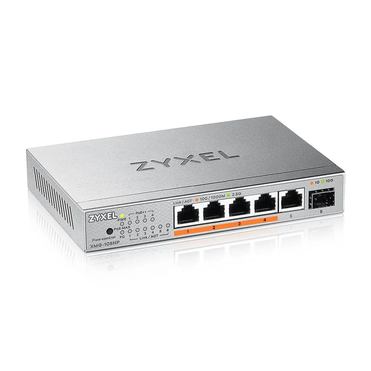 ZYXEL XMG-105HP-EU0101F XMG-105HP 5x2,5G PoE 70W 1xSFP asztali nem menedzselt #1