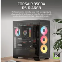 Corsair CC-9011322-WW 3500X RS-R ARGB TG Középtorony ATX edzett üveg 3 RS120-R ARGB #2