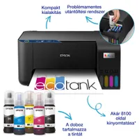 Epson C11CJ68408 EcoTank L3231 tintasugaras multifunkciós A4 5760x1440dpi monó 33 oldal percenként színes 15 oldal percenként #2