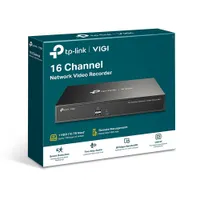 TP-Link VIGINVR1016H VIGI NVR 16-csatornás, 8 MP, H.265, H.264, 80 Mbps bejövő sávszélesség, 1x SATA 10 TB, HDMI VGA, ONVIF, távoli megfigyelés #3