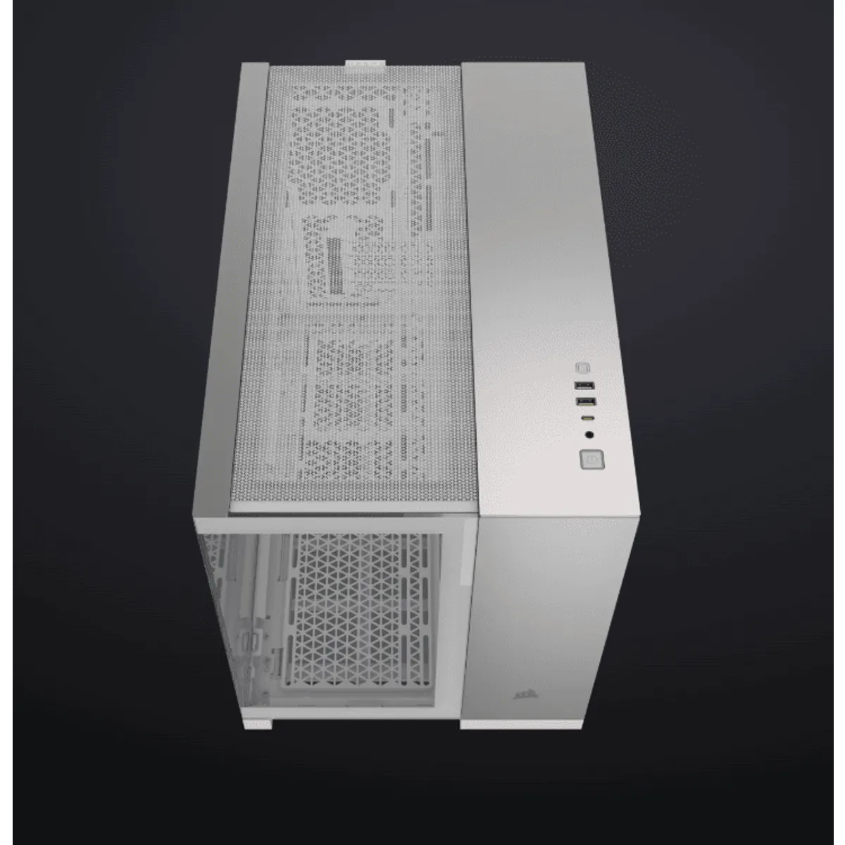 Corsair CC-9011289-WW 2500X kétkamrás toronyház Micro-ATX-Mini-ITX kompatibilis fehér-szaténszürke alumínium #6