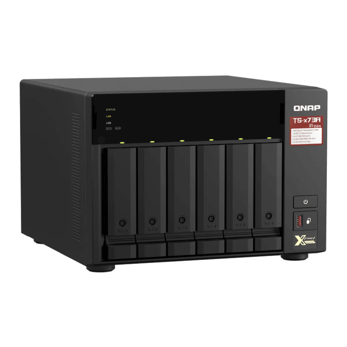 QNAP TS-673A-8G TS-673A V1500B 8GB DDR4 6-bay NAS 2x2.5GbE 2x PCIe 3.0 x4 2x M.2 NVMe #1