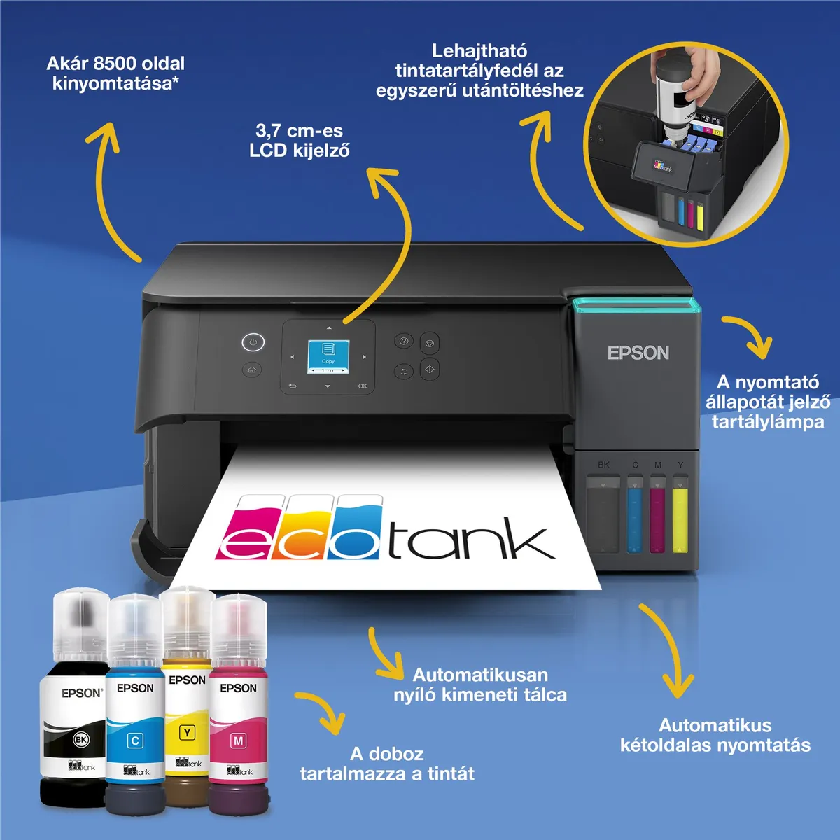 Epson C11CL41408 EcoTank L4360 tintasugaras multifunkciós A4 kétoldalas Wi-Fi #8