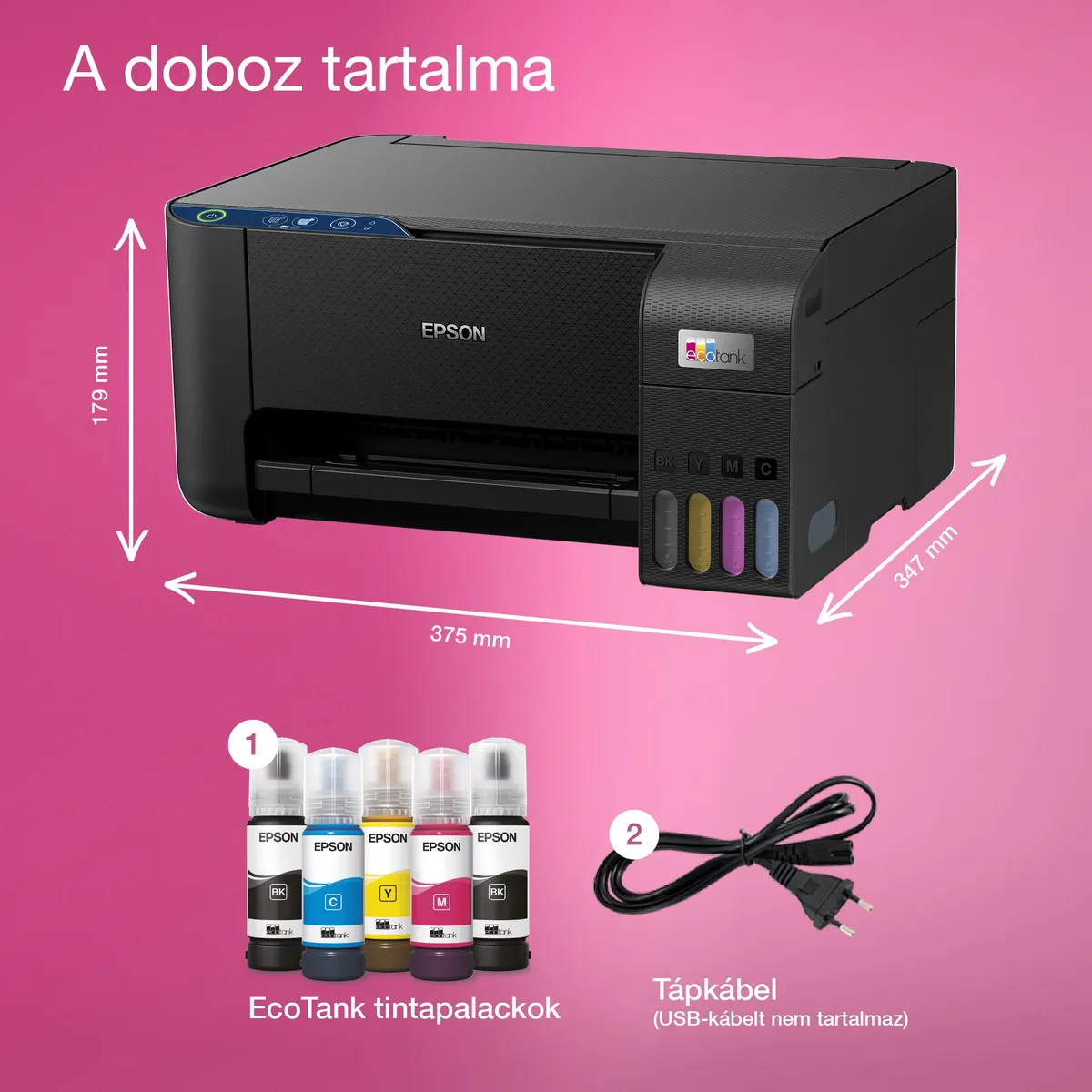 Epson C11CJ68408 EcoTank L3231 tintasugaras multifunkciós A4 5760x1440dpi monó 33 oldal percenként színes 15 oldal percenként #4