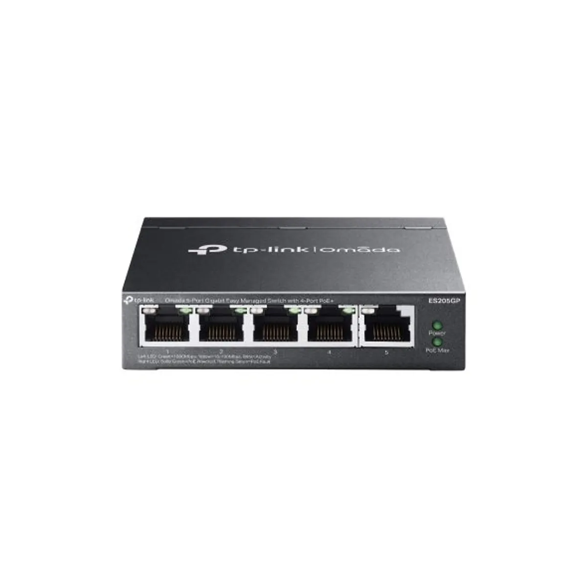 TP-Link ES205GP Omada 5-portos gigabites menedzselt switch, 4 PoE port, 65 W #1