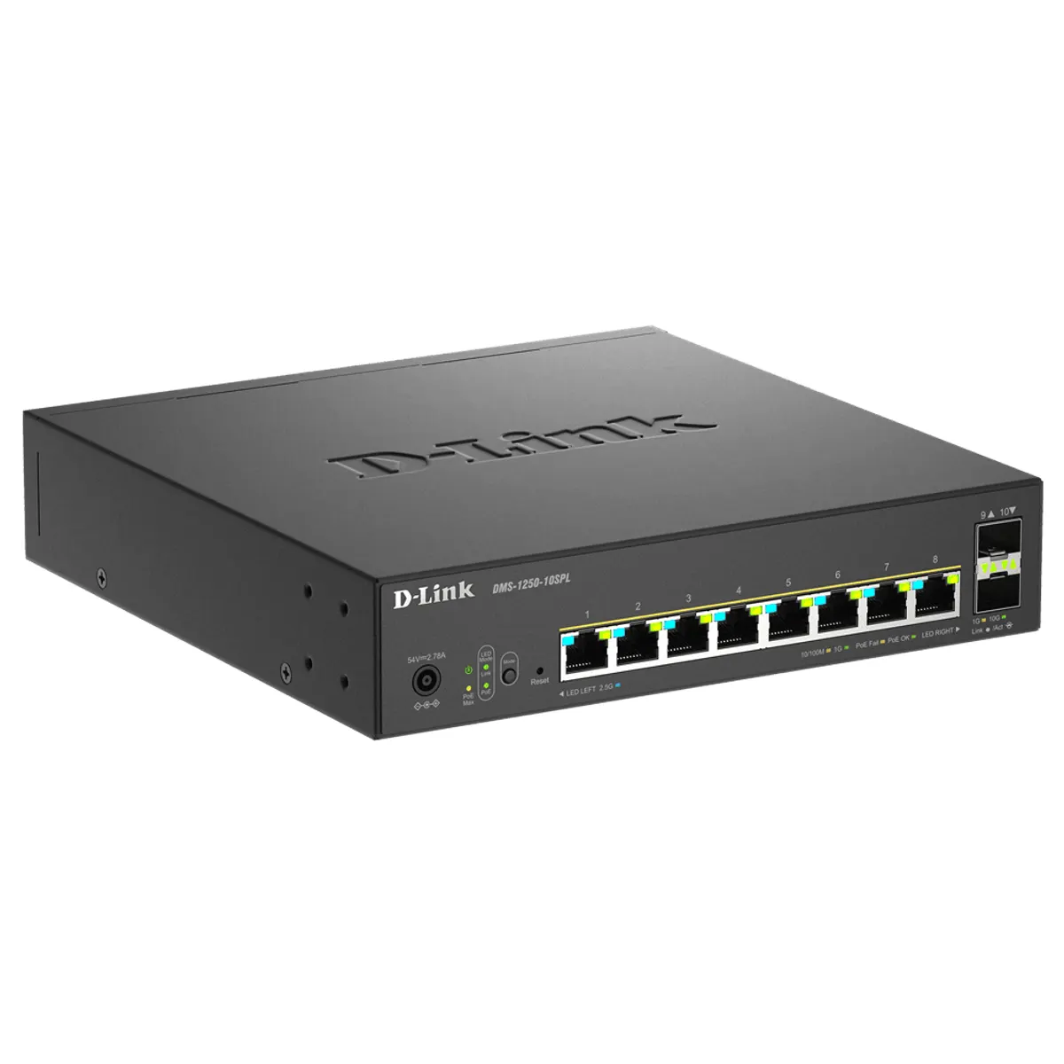 D-Link DMS-1250-10SPL/E 8-Port 2.5G BASE-T PoE és 2x 10G SFP plus Smart Managed Switch #2
