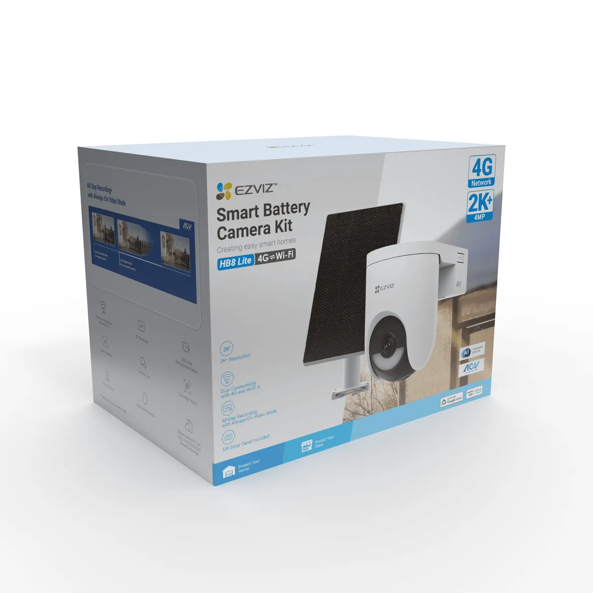 EZVIZ 303103598 HB8 Lite akkumulátoros kültéri kamera 5W napelem #3
