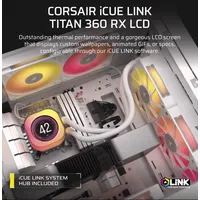 Corsair CW-9061026-WW Titan 360 RX LCD fehér iCUE LINK RGB 3 ventilátor #2