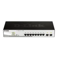 D-Link DGS-1210-10P/E Vezérelt L2 gigabit PoE kapcsoló 8x RJ-45 10/100/1000, 2x SFP, 20 Gbps, 1U