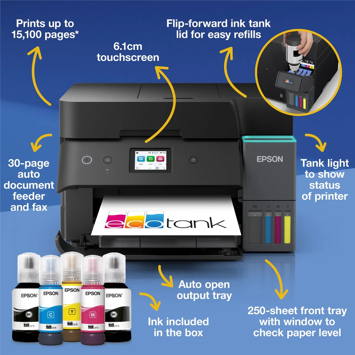 Epson C11CL40405 EcoTank L6390 duplex nyomtatás, ADF 30 lap, WiFi, LAN, tintasugaras #5