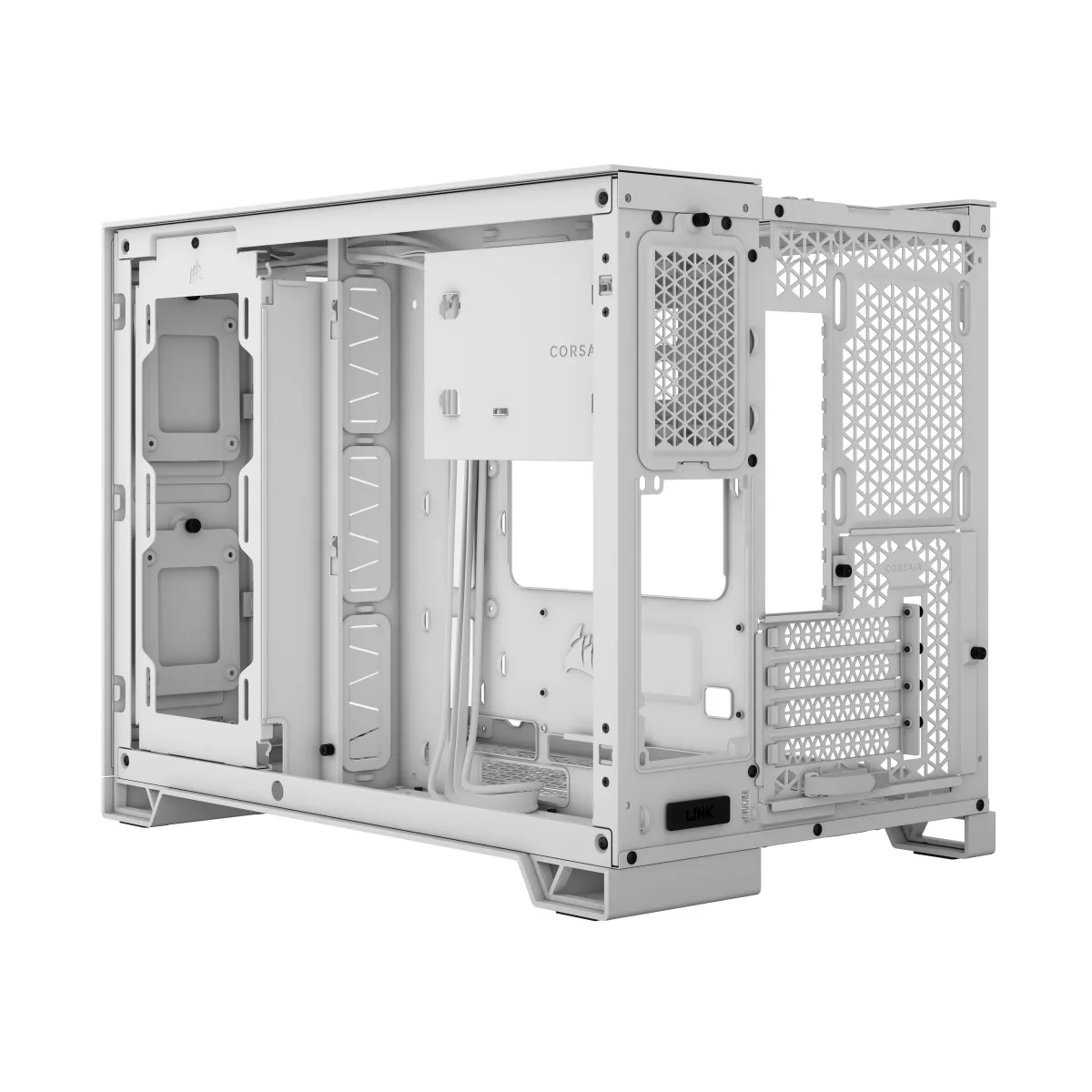Corsair CC-9011266-WW 2500X Mid-Tower Micro-ATX fehér dupla kamrás edzett üveg táp nélküli #5