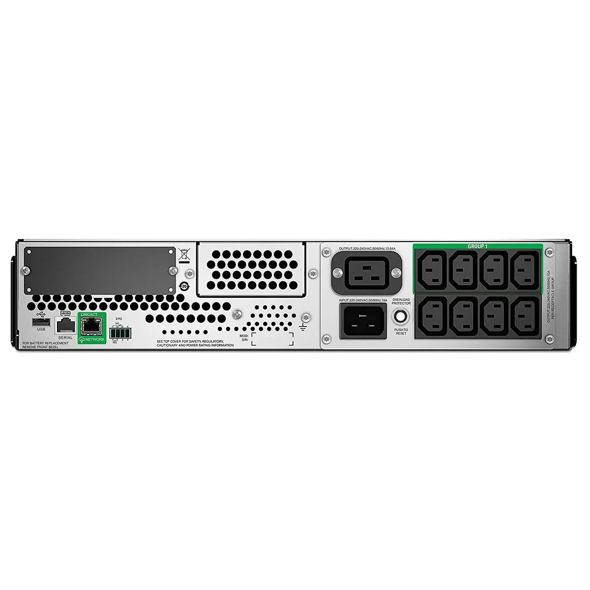 APC SMT2200RMI2UC Smart-UPS SMT 2200VA LCD RM 2U 230V USB RS-232 SmartConnect 9x IEC #2