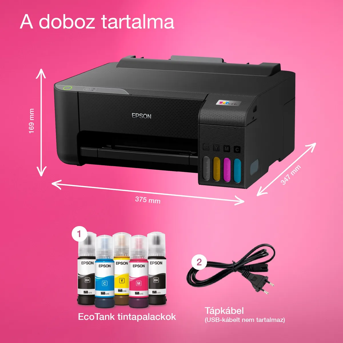 EPSON C11CJ70402 EcoTank L1230 fekete 33 oldal perc, színes 15 oldal perc, A4, kétoldalas, usb, 100 lap bemeneti, 30 lap kimeneti, 5760 x 1440 #4