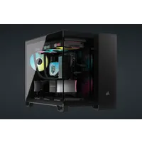 Corsair CC-9011267-WW Ház Micro-ATX iCUE LINK 2500X kétkamrás edzett üveg fekete