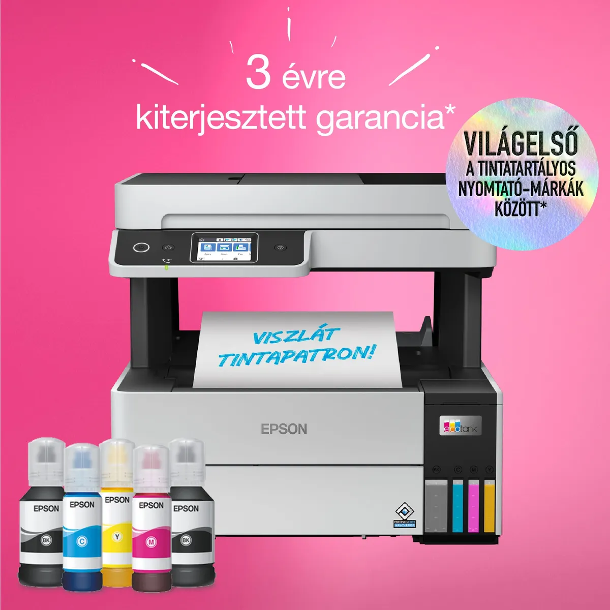 EPSON C11CJ88403 EcoTank L6490 4 szín tintasugaras kétoldalas fax WiFi LAN 6,1 cm érintőképernyő #7