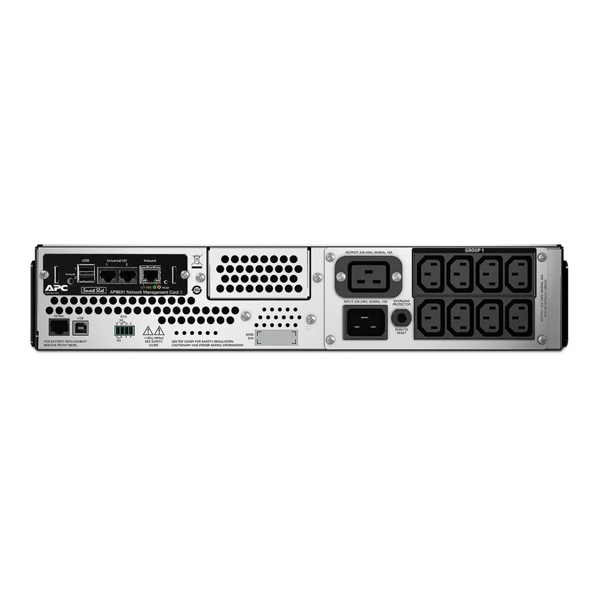 APC SMT3000RMI2UNC Smart-UPS 3000VA RM 2U LCD hálózati menedzsment kártya #2