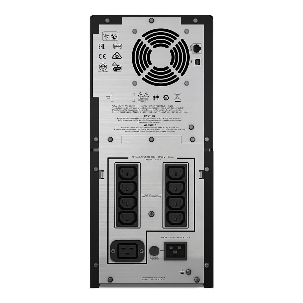 APC SMC3000I Smart-UPS C 3000VA LCD 230V 2100W Vonalinteraktív 8x IEC-320 C13 1x IEC-320 C19 USB RJ-45 #2