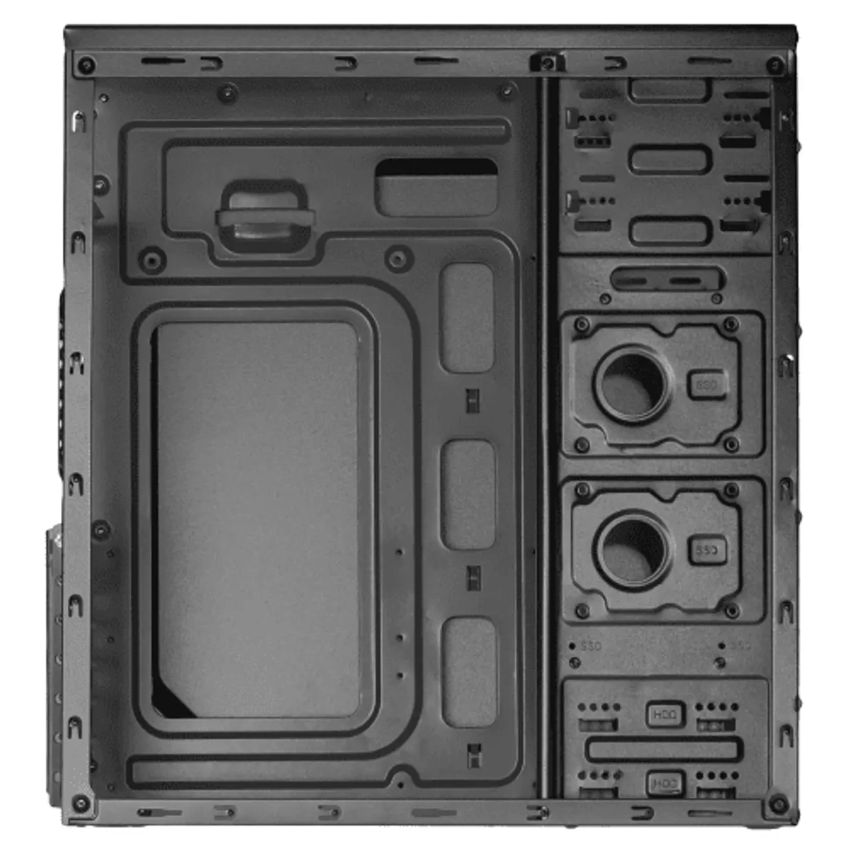 Akyga AK13BK táp nélküli Micro Tower ATX számítógépház 2x USB 2.0 előlapon 5,25" külső 3x3,5" belső #4