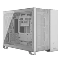 Corsair CC-9011264-WW 2500D Airflow Dual-Chamber Micro-ATX fehér edzett üveg