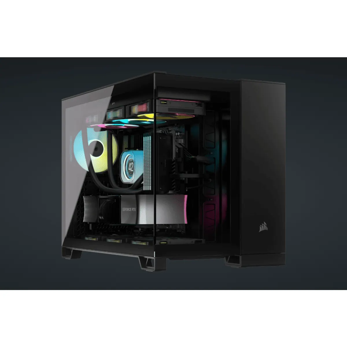 Corsair CC-9011267-WW Ház Micro-ATX iCUE LINK 2500X kétkamrás edzett üveg fekete #1