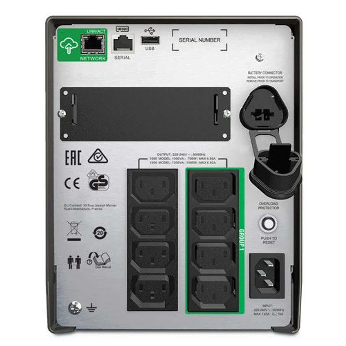 APC SMT1500IC Smart-UPS torony 1500VA 1000W LCD USB SmartConnect 8x C13 #2