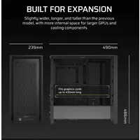 Corsair CC-9011290-WW Frame 4000D középtorony ATX InfiniRail 2x360 mm radiátor #2