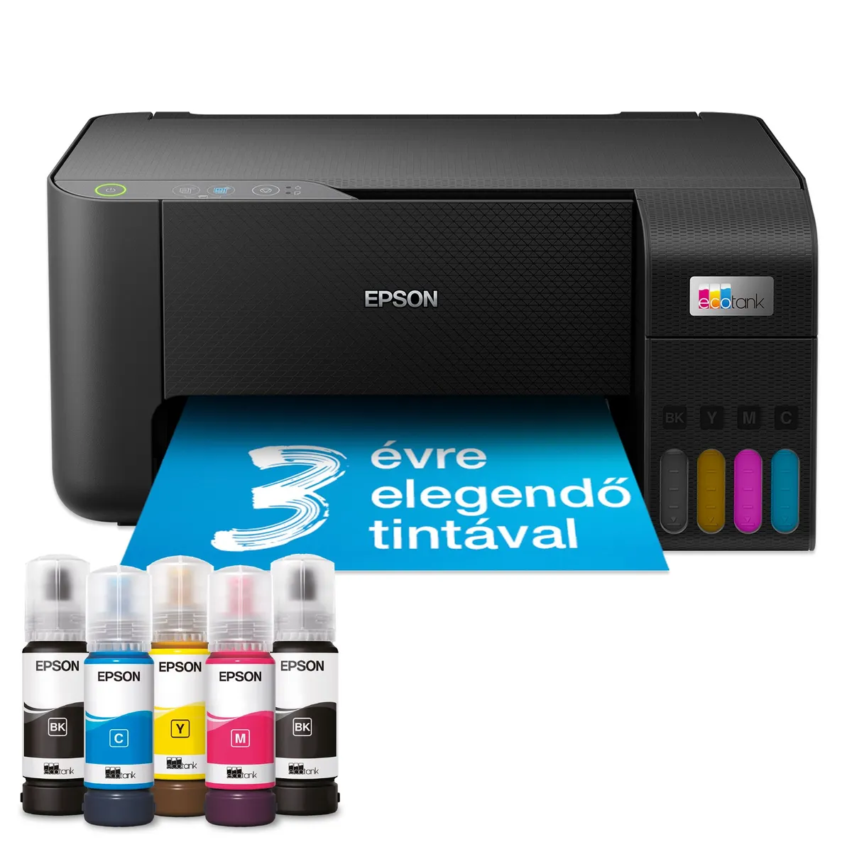 EPSON C11CJ68407 EcoTank L3230 multifunkciós tintasugaras nyomtató 4x65 ml USB 8.100 fekete / 6.500 színes oldal #1