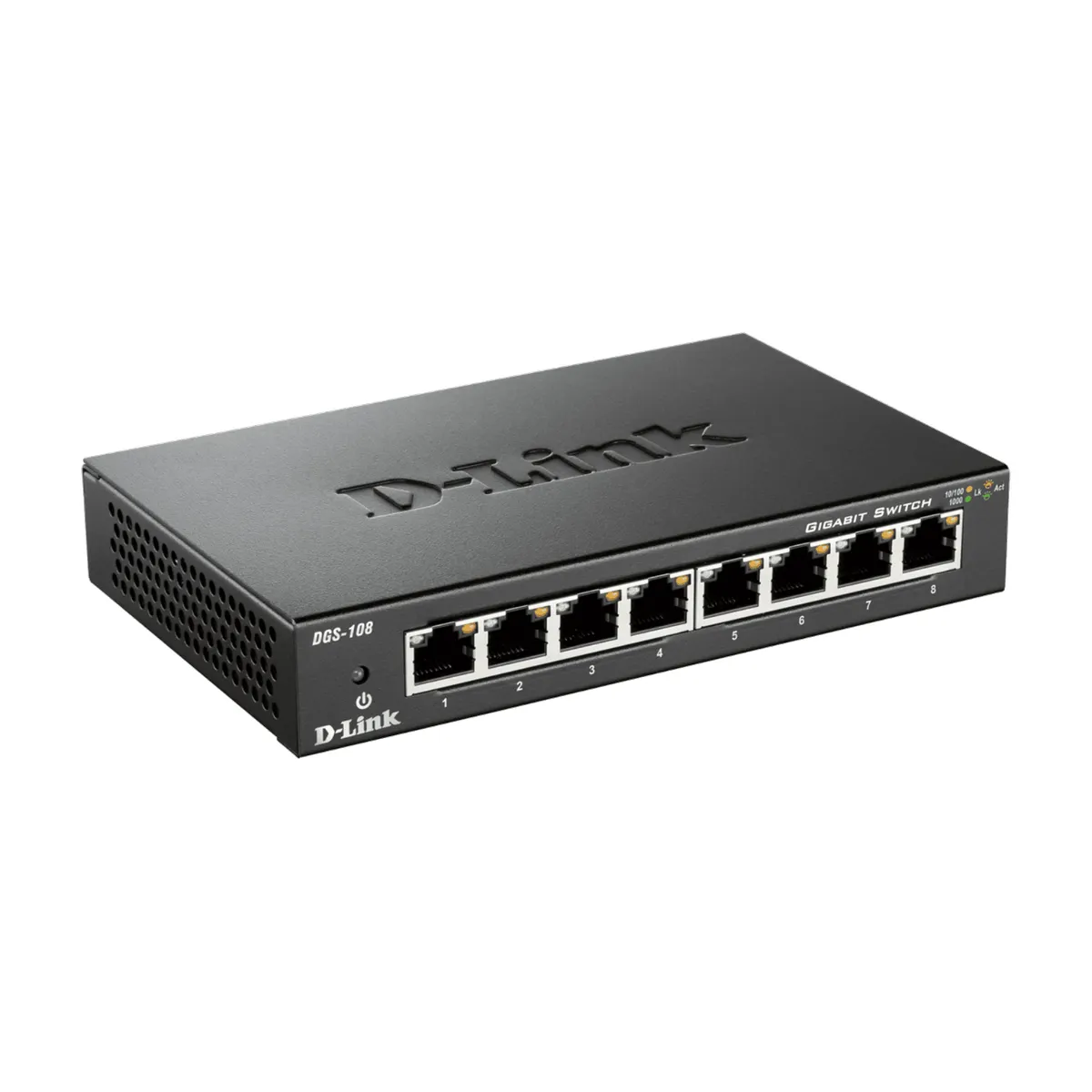 D-Link DGS-108E 8-portos gigabites asztali kapcsoló, nem menedzselhető, fém ház, auto MDI-MDIX, IEEE 802.3x Flow Control, IEEE 802.1p QoS #1