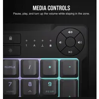Corsair CH-9226D65-NA K55 core rgb membrános US kiosztás szürke #3