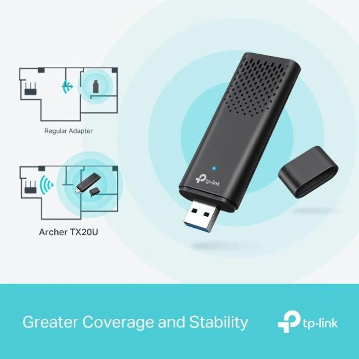 TP-Link ArcherTX20U AX1800 kettős sávú USB adapter MU-MIMO OFDMA WPA3 #3