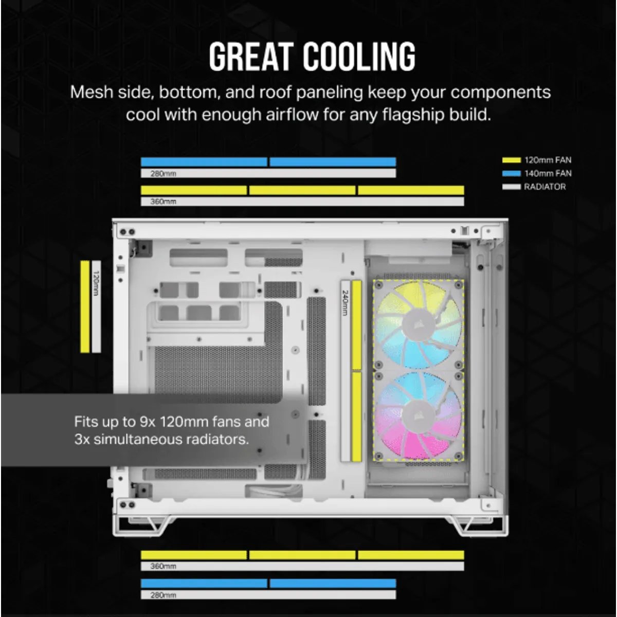 Corsair CC-9011268-WW 2500X iCUE LINK Micro-ATX fehér edzett üveg RGB #3
