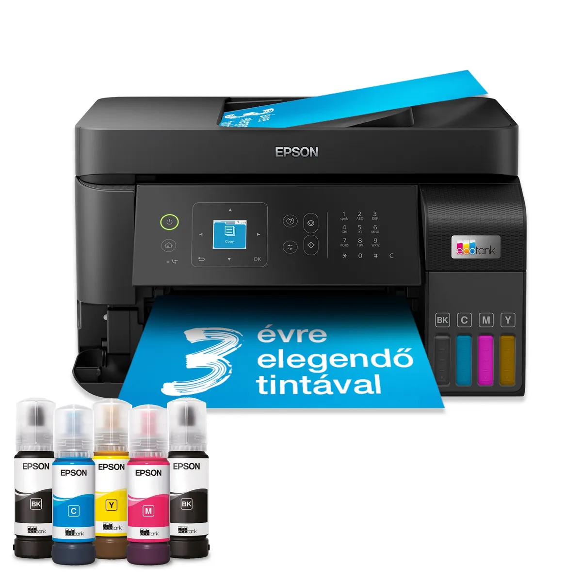 EPSON C11CK57403 EcoTank L5590 MFP, 30 lapos ADF, WiFi, LAN, Fax, 4800x1200 dpi #1