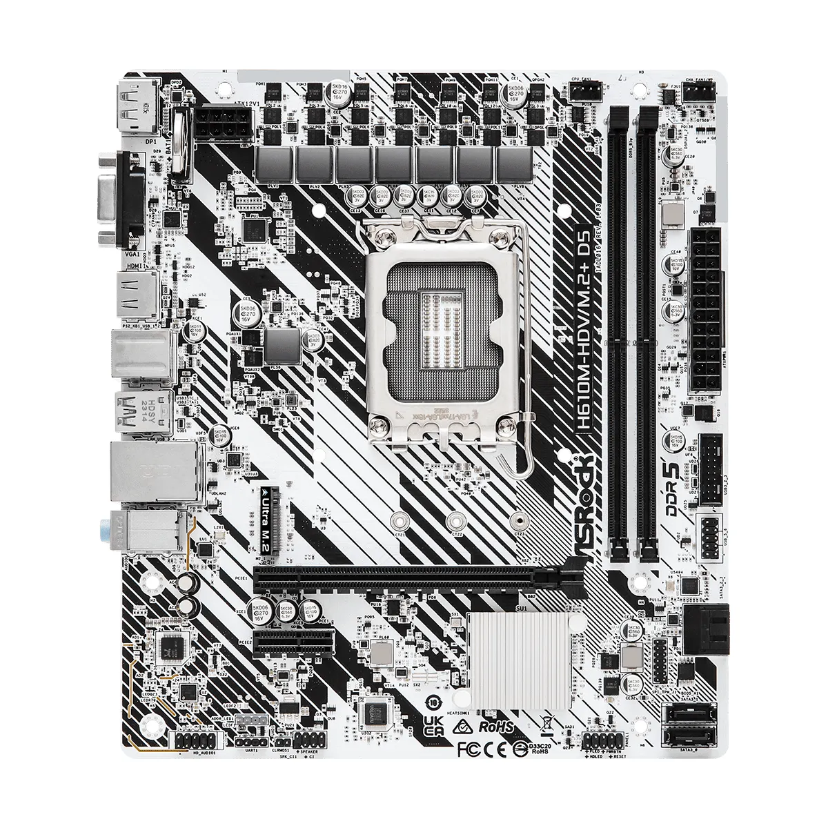 Asrock 90-MXBM50-A0UAYZ H610M-HDV/M.2+ D5 LGA1700 DDR5 2x DIMM Micro-ATX #2