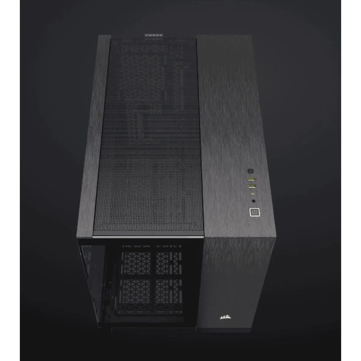 Corsair CC-9011287-WW 2500X Micro-ATX kétkamrás toronyház - fekete-obszidián alumínium edzett üveg invertált alaplap-kompatibilitás #5