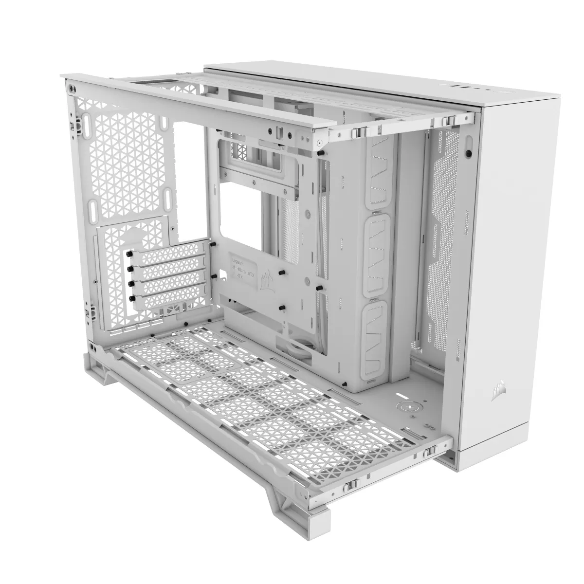 Corsair CC-9011264-WW 2500D Airflow Dual-Chamber Micro-ATX fehér edzett üveg #3