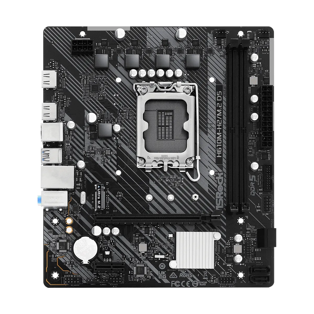 Asrock 90-MXBML0-A0UAYZ H610M-H2 M2 D5 DDR5 2x DIMM LGA1700 PCIe 4.0 x16 M.2 HDMI 2x1.4 #3